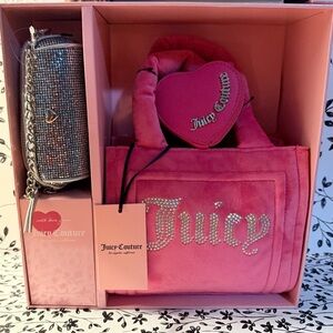 Juicy Couture Pink Mini Bag with Heart Accent